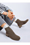 Women's Knitted Sock Boots in Taupe - 6
