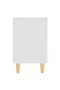 Bedside table with solid wood legs, white, 40x30x50 cm - 5