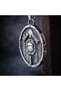 Viking Shield Necklace Men's Norse Rune Design Warrior Style Steel Pendant Gift - 3