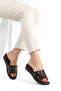 Artı&Jel-5003 Orthopedic Jel Women's Brown Slippers with Heel Spur Function - 5