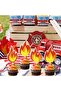 12-Pack Fire Department Flame Themed Cupcake Toothpick Decoration Birthday Party Decor - 4