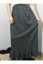 Elastic Waist Skirt, Ruffle Detailed Skirt, Wrinkled Fabric Skirt - 3