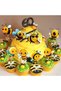 Bee Themed Cupcake Toothpick Decoration Birthday and Baby Shower Decorations 12-Pack