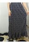 Elastic Waist Skirt, Ruffle Detailed Skirt, Wrinkled Fabric Skirt