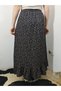 Elastic Waist Skirt, Ruffle Detailed Skirt, Wrinkled Fabric Skirt - 7