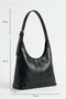 Women's Black Shoulder Bag Soft Interior and Exterior Textured Tote Bag - 5