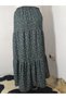 Bürümcük Fabric Bohemian, Ethnic Printed Long Skirt, Elastic Waist, 3 Layers of Ruffles Mevlana - 6