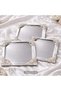 Gold/Silver Mirrored Tray 22X22Cm Stylish Presentation & Promise Engagement Chocolate Coffee Tray - Accessory Casting - Set of 2 - 4