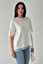 Women's Lace Detailed T-Shirt – Black Lace Back Stylish Blouse - 8