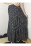 Bürümcük Fabric Bohemian, Ethnic Printed Long Skirt, Elastic Waist, 3 Layers of Ruffles Mevlana