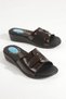 Artı&Jel-5011 Orthopedic Gel Heel Spur&Bone Protrusion Function Women's Brown Slippers - 3