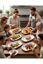Melamine Oval Boat Plate Set 6 Pieces - 28X18 cm - Professional Presentation and Serving Plate