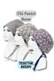 Hijab Size 3-Piece Pastel Bone Gray Single Color Gray Snap Fastener Purple Snap Fastener Flowers Surgical Bone Cap