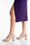 Women's Leather Open-Back Heeled Shoes 3107 Ten - 5