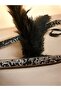 Gatsby Crown with Feather Details and Stone Design, Stone Crown, Party Crown - 3