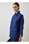 Gabardine Fabric Zippered Suit with Pocket Detail - Navy Blue - Exclusive - 7