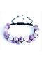 Amethyst Rose Quartz Double Row Knitted Bracelet 8 Mm