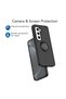 Infinix Hot 50 Compatible Case with Ring Stand Extra Shock Protection Hard Silicone Cover - Navy Blue - 4