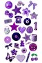 Purple Aesthetic Sticker Poster 22X30 cm |   Violet Theme, Retro & Cute Decorative Wall Poster - 2