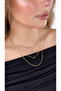 Ezme Pul Sıralı Three Row Chain Necklace - 2