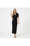 Women's Polo Collar Button Detail Camisole Viscose Knitwear Dress 12438