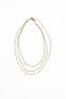 Ezme Pul Sıralı Three Row Chain Necklace