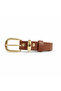 Women's Tan Belt – Classic Elegance with Gold Buckle - 3