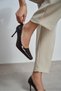 Zivy Brown Rustic Patterned Blunt Toe 7-8 cm Heel Length Heeled Women's Shoes - 3