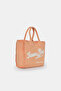 Icone Washed Canvas Stylish Daily & Beach Bag with Tassel Detail, Peach Canvas Tassel Shoulder Bag - 2