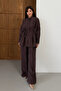 Oversize Shirt Collar Lace-Up Loose Cut Double Hijab Set 1207 – Form Series - 6