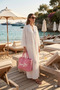 Icone Washed Canvas Stylish Daily & Beach Bag with Tassel Detail, Pink Canvas Tassel Shoulder Bag, Pink Handbag - 6