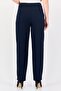 Women Regular Fit Plain Dress Pants, Navy - 3