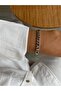 Asymmetrical Square Stone Detailed Geçme Xp Silver Bracelet - 4