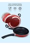 ACS12M 12Pcs Nonstick Cookware Set 10X Tough PFOA Free Induction Glass Lid 5 Pan 3 Spatula - 2