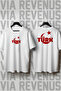 Turkish and Crescent Star Front and Back Printed Crew Neck Loose Fit 100% Cotton Unisex Tshirt