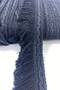 Black Striped High Quality Cotton Fringe Ribbon Tassel