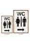 Men's Toilet Aluminum Warning Sign Right Arrow – Vintage Decorative Directional Sign - 20X30 cm - 2