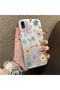 iPhone Xr Compatible Stylish Flower Pattern Anti-Drop Phone Case