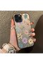 حافظة هاتف متوافقة مع iPhone 11 Pro، مزينة بنمط زهور أنيق، ومضادة للسقوط.