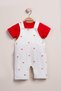 Floral Patterned Baby Girl T-Shirt Salopet 2-Piece Set 100% Cotton - 2
