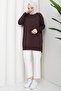 Women's Side Zipper Rayon Mercerized Knitwear Tunic - 4