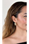 Jewelled Oval Hoop Earrings - 3