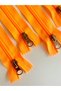 8 Pieces of Neon Orange Metal Clips 20 cm Zipper for Bags, Wallets, Coats, Jackets, Hobby Use - 3