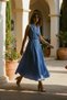 Women's Dress Sleeveless Shirt Dress Summer Dress Midi Dress Stylish Casual Blue Slit A-Line - 7