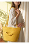 Helios Women's Hand and Shoulder Bag Durable Machine Washable Straw Modern Casual Beach Bag - 3