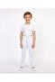 Boy's April 23 October 29 Outfit White Round Neck T-Shirt -White Pants -White Suspender Set