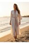 Ces Store Handmade Embroidered Linen Kaftan, 60% Linen 40% Cotton, Breathable Fabric - 7