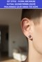 Zet Style “Flora Arcanum" – the Flower of Sacred Geometry Earring - Men's Single Earring - Stainless Steel - 4