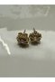 Minimal Emotional Studded Flower Steel Earrings for Girls and Women with Zircon Stone Gold 0.90 mm - 3