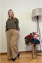 Women's Striped Oversize Linen Shirt – One Size Cropped Loose Shirt - 4